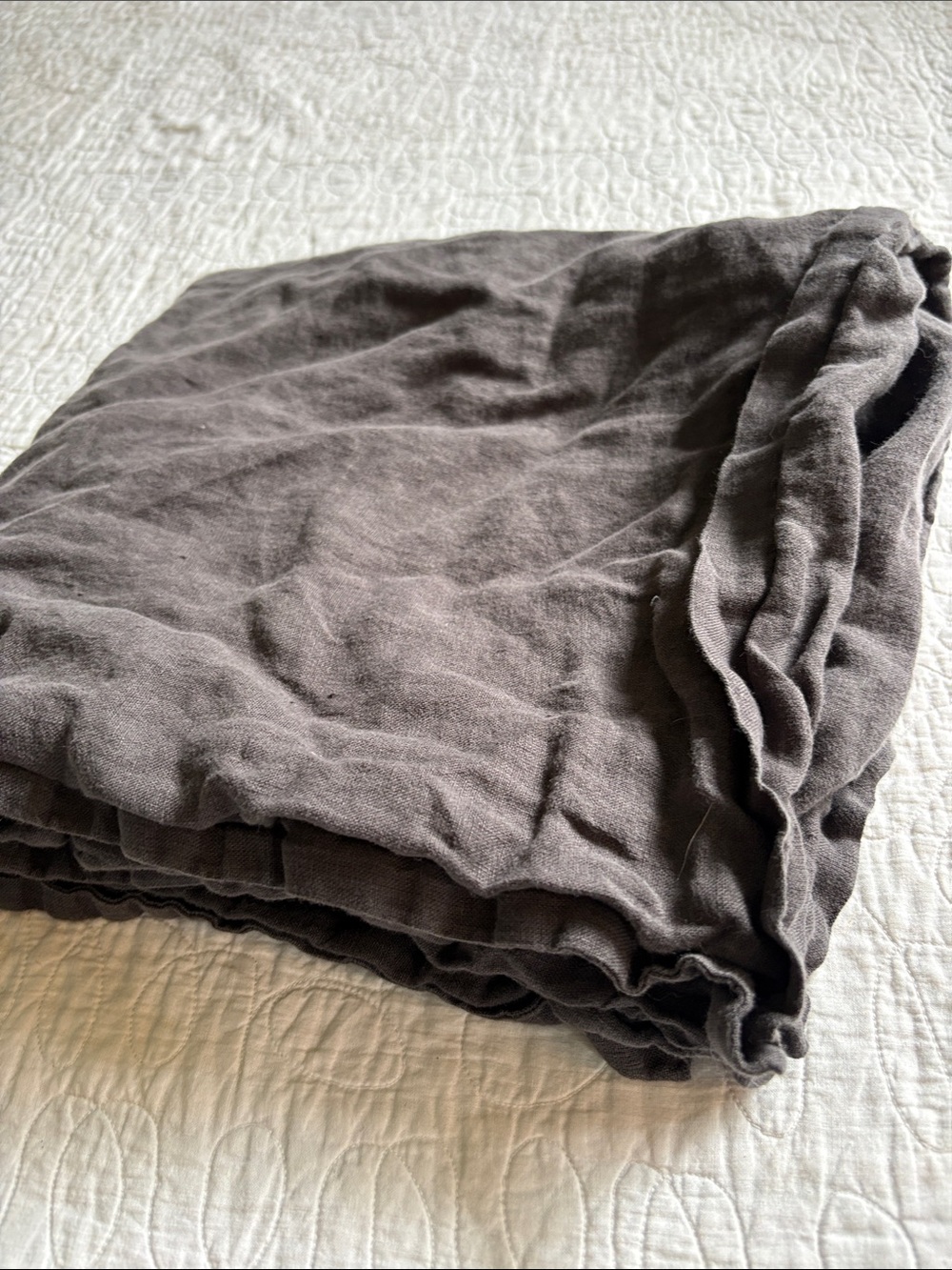 The Citizenry 100% French Linen Pillowcase gray